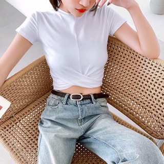 ÁO LỠ CHÉO EO TAY NGẮN