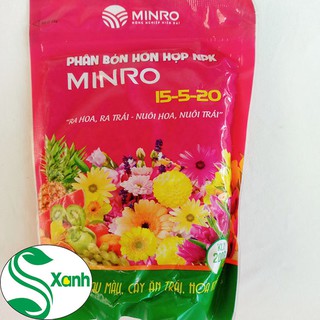 200gr Phân Bón hỗn hợp NPK MINRO 15-5-20 ra hoa - đậu Trái