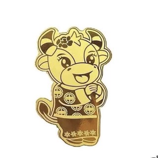 Trâu Mạ Vàng🍁FREESHIP🍁Thần TàiI May Mắn-Miếng dán điện thoại mạ vàng 24k trâu vàng, Mèo Thần Tài