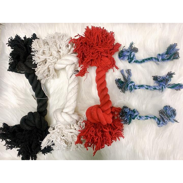 [ Xả Kho Size Lớn 35cm ] Dây thắt nút , đồ chơi gặm làm từ cotton bện thừng cho cún tập nhai