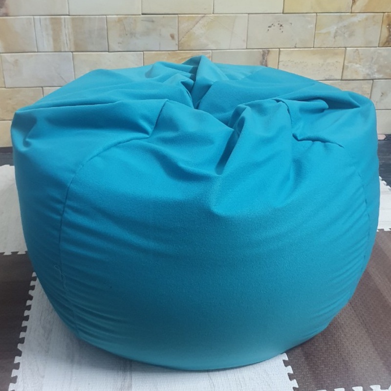 Ghế Lười Hạt Xốp 3ii Home Hình Trái Lê Chất Lượng Cao Màu Xanh Dương Nhạt Size M 80x100cm | Beanbag 3ii Home