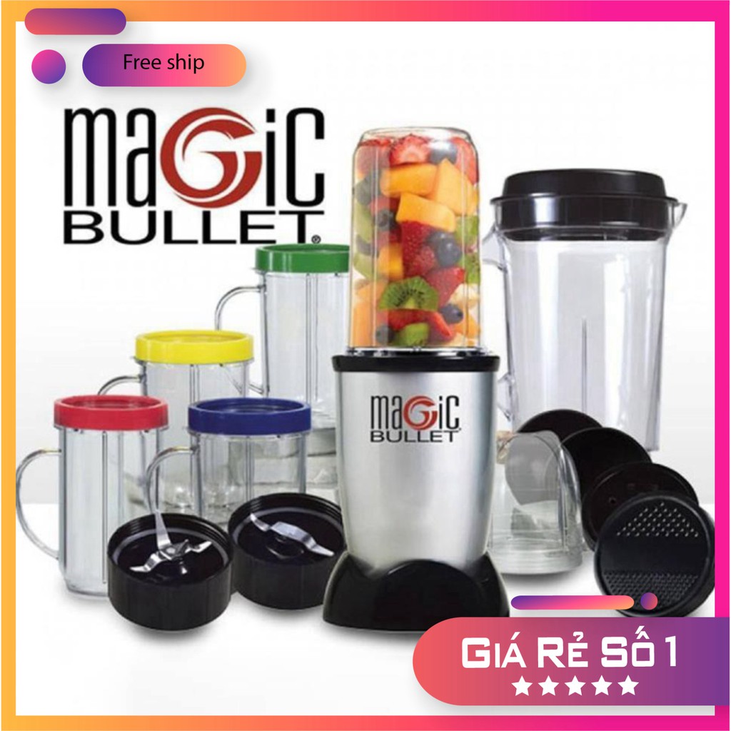 Máy Xay Đa Năng Cao Cấp Magic Bullet 21 Chi Tiết, Máy Xay Đa Năng Công Suất Lớn Xay Đá, Xay Thịt, Xay Cà Phê Xay Sinh Tố