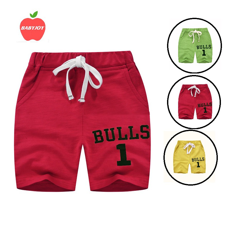 Quần Short Bé Trai Cạp Chun Quần Thun Cho Bé Trai Chất Cotton Mềm Mịn Size 10 Đến 22Kg Bull