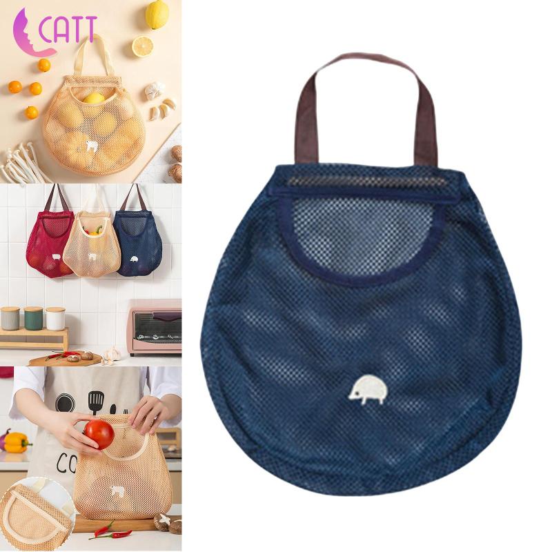 1 Túi Lưới Đựng Trái Cây / Rau Củ Treo Tường Thoáng Khí Bền Bỉ Có Thể Tái Sử Dụng Cho Nhà Bếp / Khách Sạn