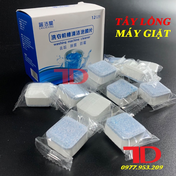 Viên Tẩy Vệ Sinh Lồng Máy Giặt Diệt khuẩn và Tẩy chất cặn Lồng máy giặt