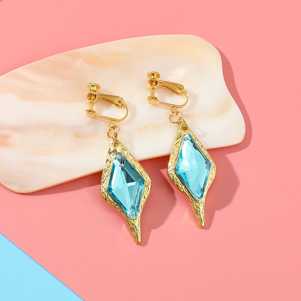 Khuyên tai đính đá pha lê xanh dương hóa trang nhân vật anime Genshin Impact Kaeya Alberich