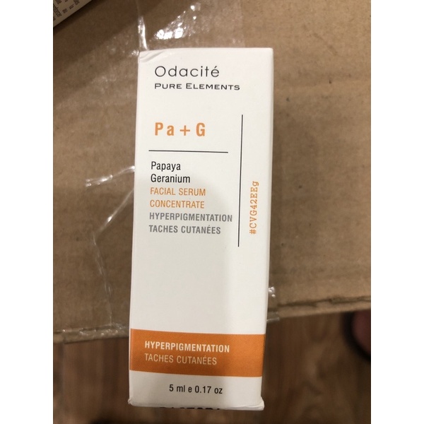 Odacité PURE ELEMENTS Pa + G Papaya Geranium FACIAL SERUM CONCENTRATE HYPERPIGMENTATION TACHES CUTANÉES