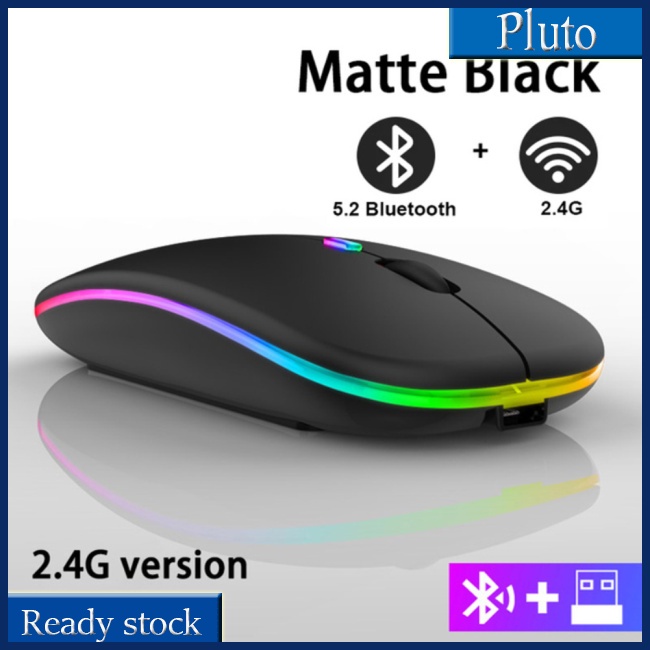 Mới Chuột Không Dây Bluetooth 2.4g Có Đèn Led Nền Dành Cho Game Thủ