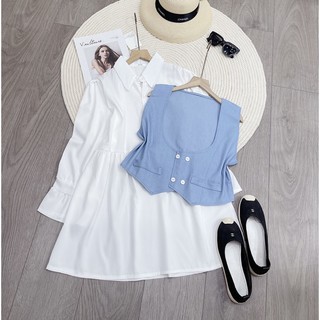 Set Áo Babydoll Mix Yếm Cá Tính