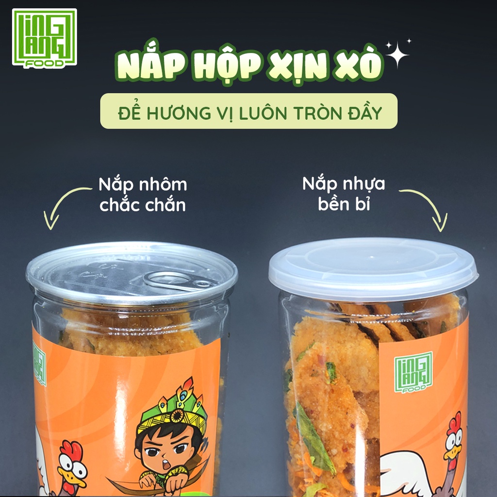 Khô gà khô mực hấp Mix khô heo 300g LING LANG FOOD, hũ 3 món khô gà mực heo | BigBuy360 - bigbuy360.vn