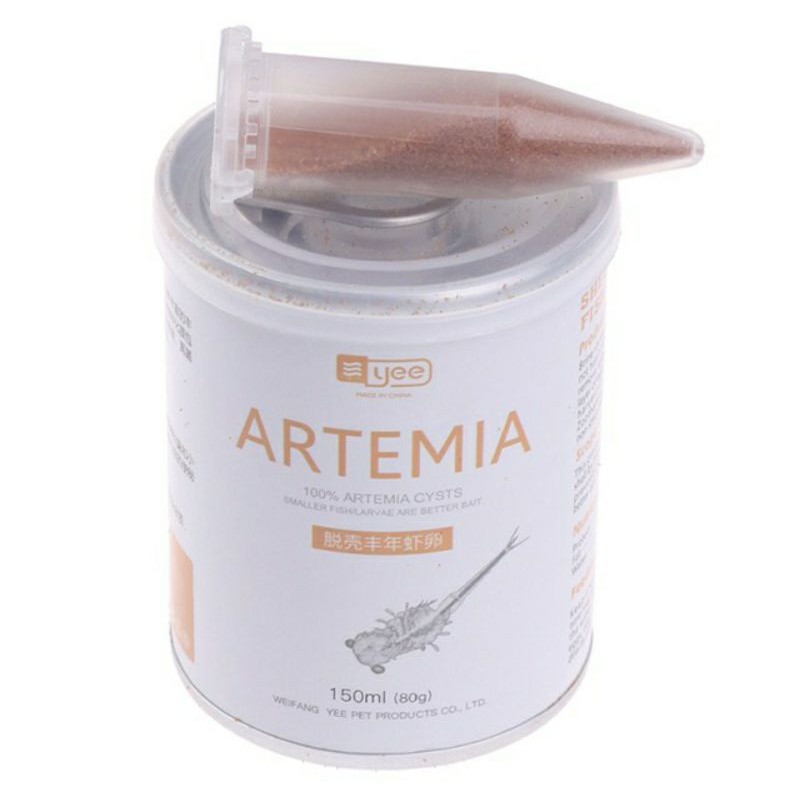  Artemia tách vỏ sấy khô lon 150ml (80g) ( tặng kèm ống artrmia nhỏ giọt)