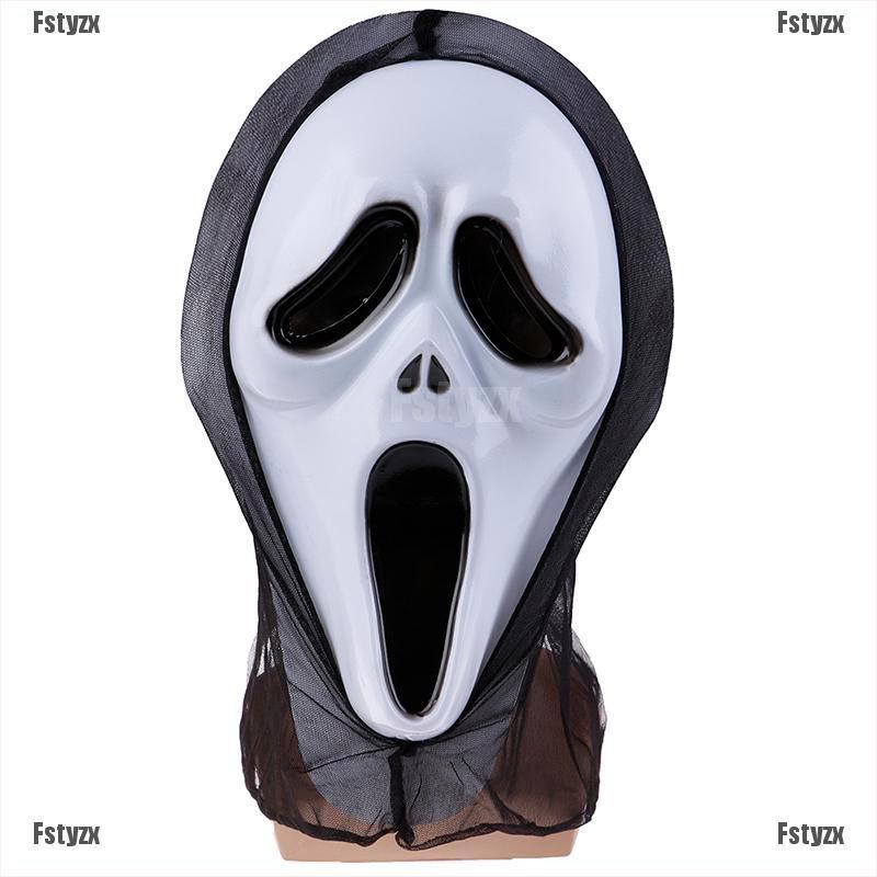 Fstyzx Scary Scream Ghost Face Mask Fancy Bloody Dress scary Halloween Party Costume
