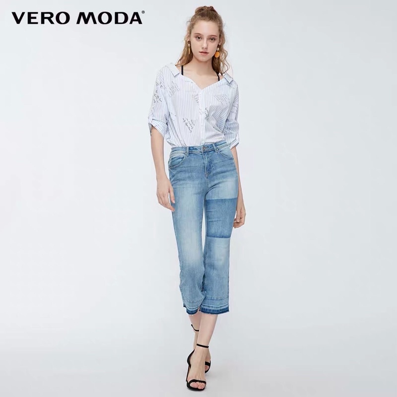 Áo sơ mi sọc xanh Vero Moda