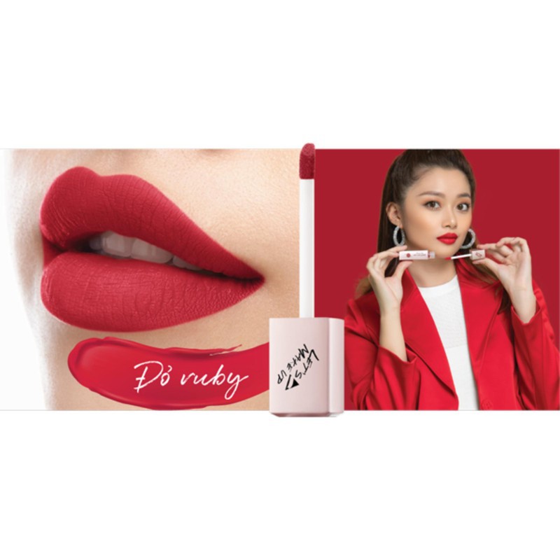 Son kem lì Miracle Apo Lip Lacquer Matte Holiday Collection 3ml Đỏ Ruby