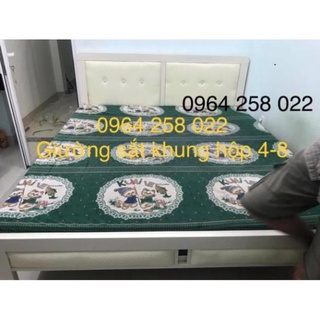 Giường sắt khung hộp 4-8 freeship Tphcm