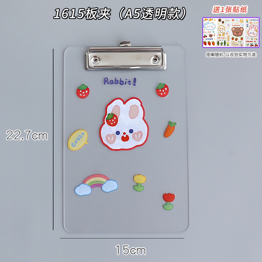 Bảng Kẹp Giấy Khổ A5 / A4 Bằng Nhựa pp Trong Suốt Tiện Dụng Cho Học Sinh / Văn Phòng