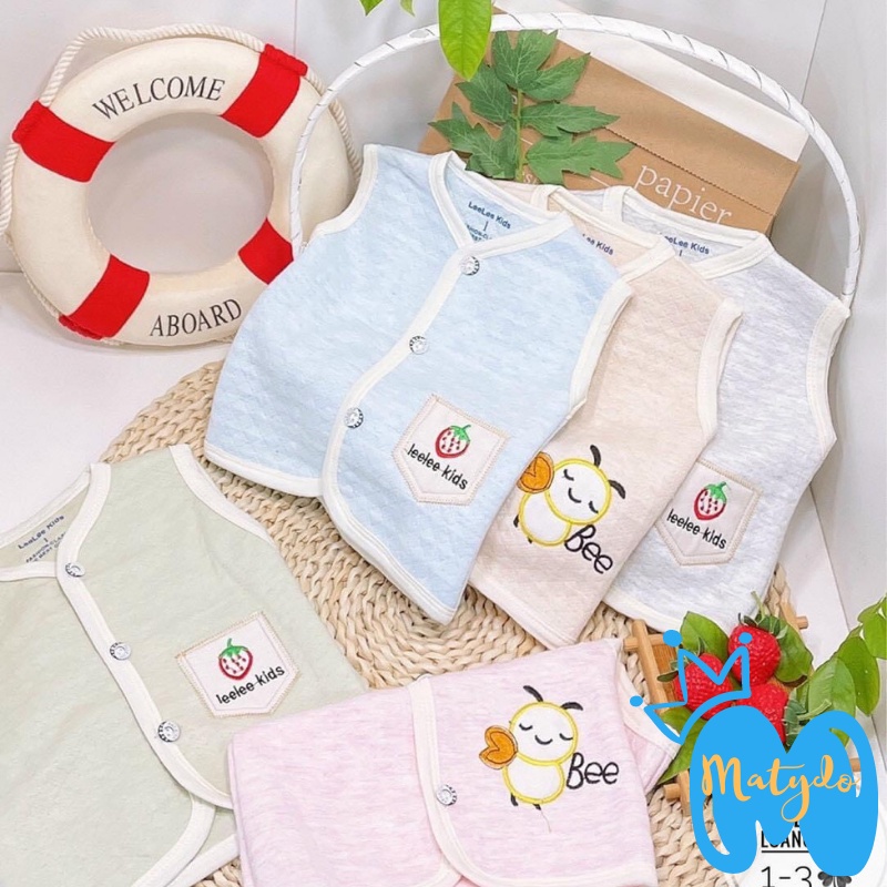 Áo gile cho bé sơ sinh MATYDO cotton nỉ cho ngày lạnh thu đông