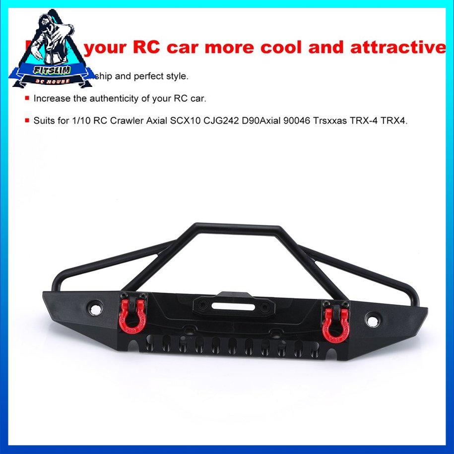 Bộ cản trước &amp; sau CNC Thanh Bull Bar cho 1/10 RC Crawler Car Axial SCX10 90046 [8/17]