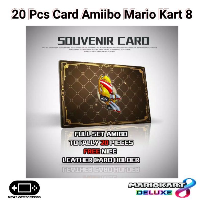Set 20 Thẻ Game Amiibo Mario Kart 8 Cho Nintendo Switch