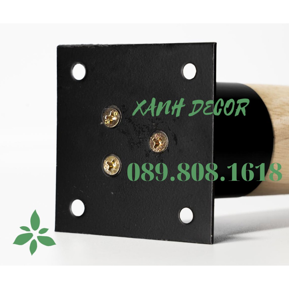 Chân bàn gỗ cao su Xanh Decor pad cao cấp