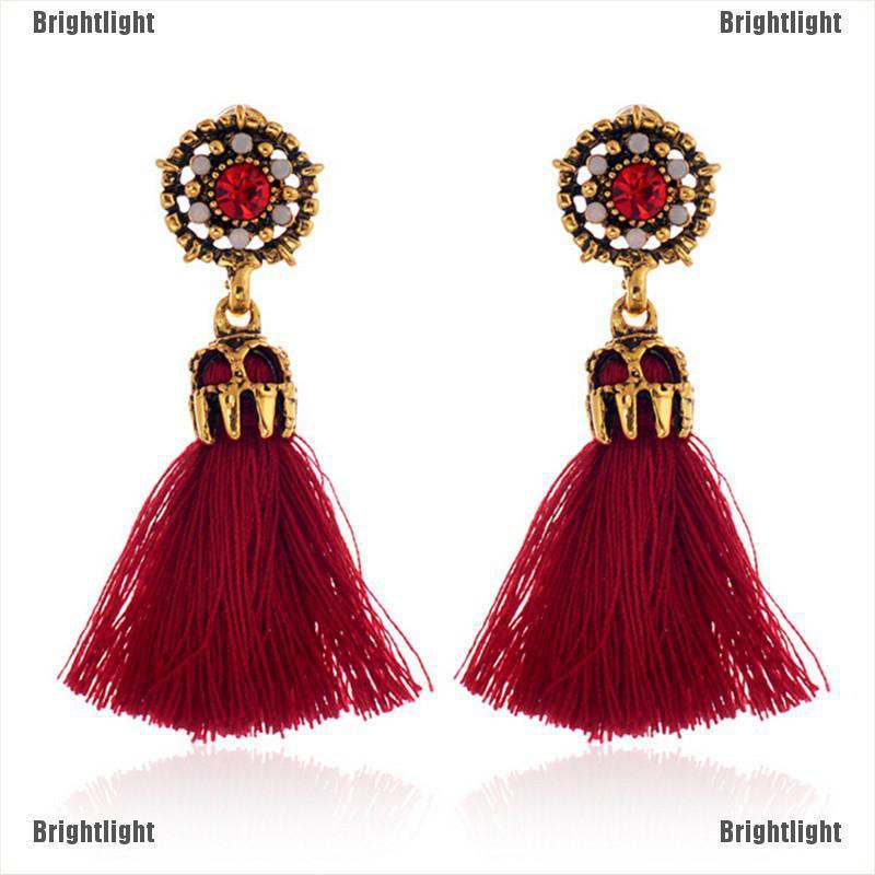 Hoa Tai Dáng Dài Đính Đá Pha Lê Thanh Lịch Cho Nữ