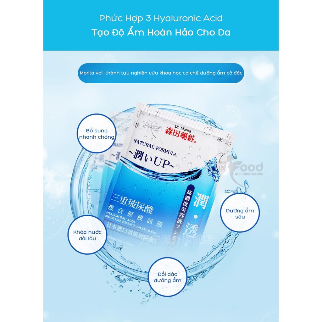 DR.MORITA MẶT NẠ GIẤY HYALURONIC ACID MOISTURE ESSENCE FACIAL MASK 25G/M
