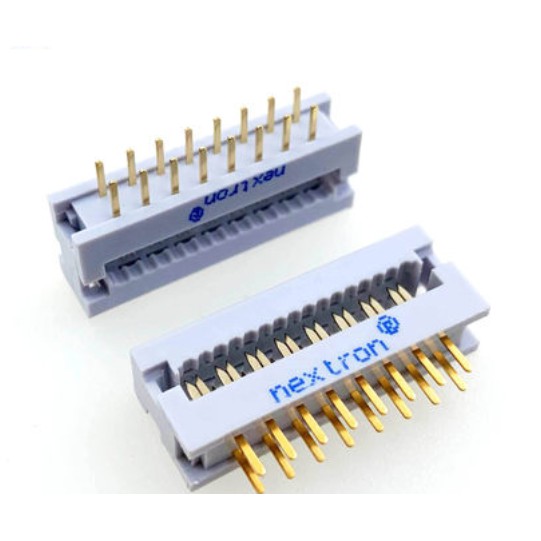 FD 2.54mm Đầu bấm cáp IDE chân cắm hàn mạch chân đồng mạ vàng 3U, đầu bấm cáp đồng mạ thiếc NEXTRON 10P-34P