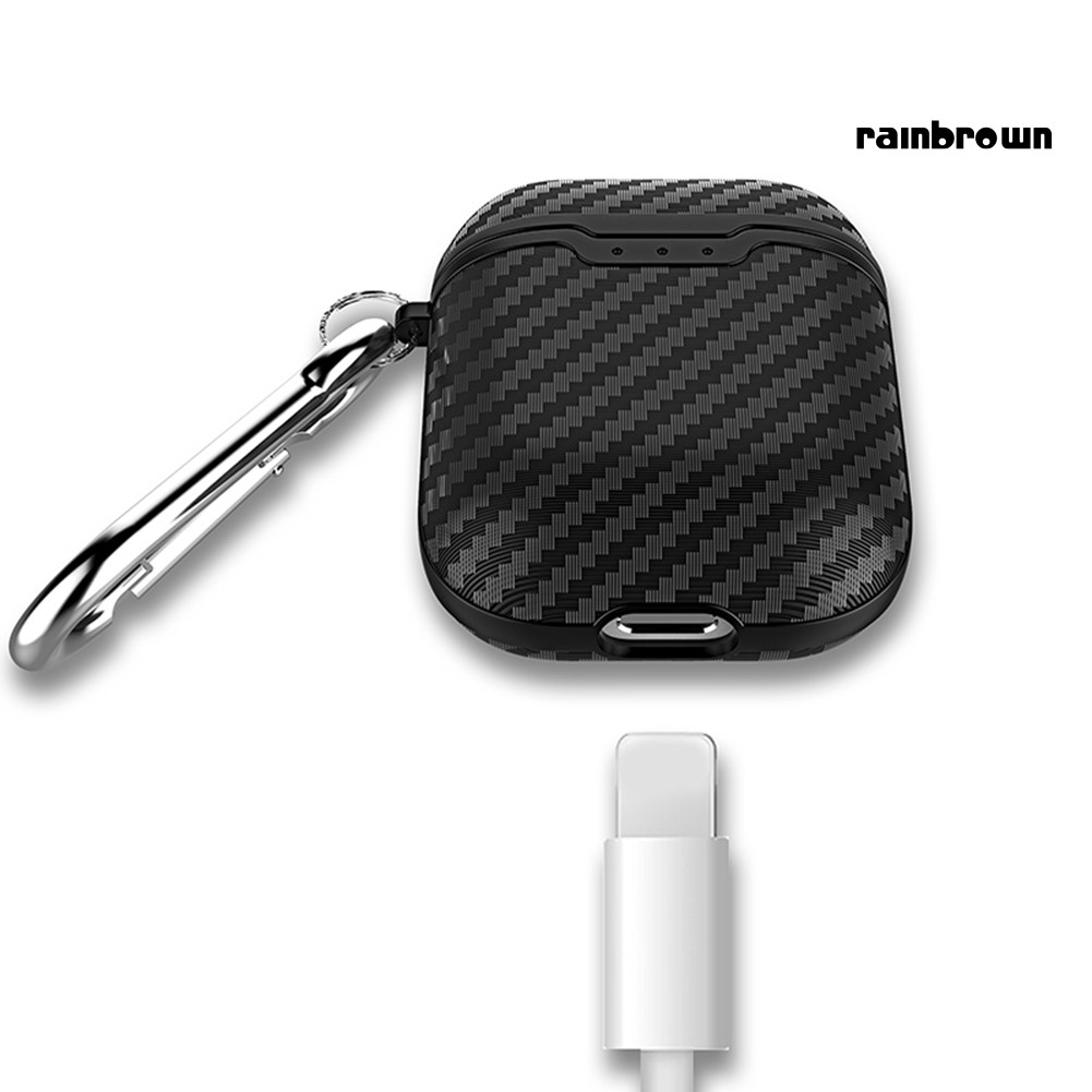 Vỏ Đựng Bảo Vệ Hộp Sạc Tai Nghe Airpods 1 / 2 Bằng Sợi Carbon