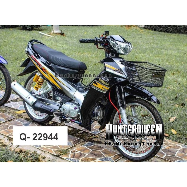 Tem rời xe Sirius, Tem ZX đen vàng - Thiết kế theo yêu cầu, chỉnh sửa theo ý. Sắc nét, bền màu