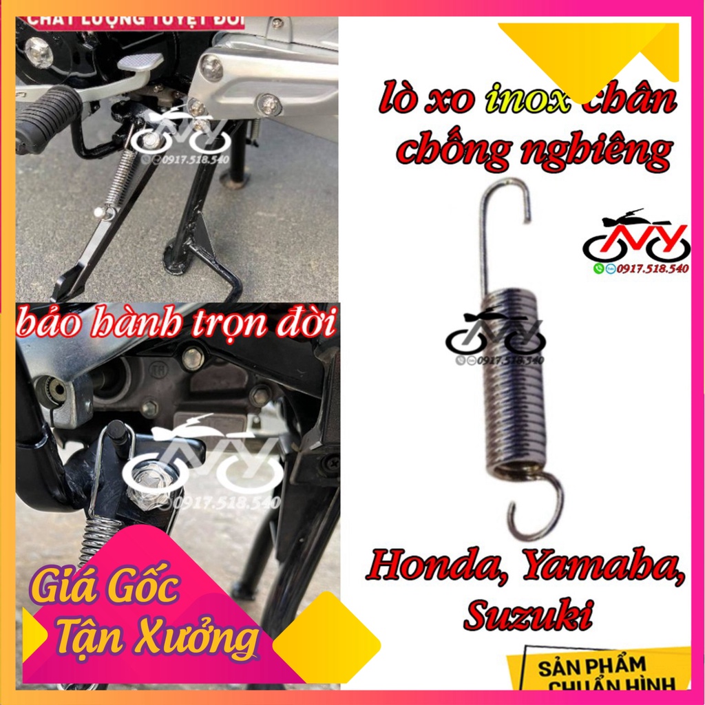 Lò Xo iNox 304 Gắn Chân Chống Nghiêng Cho Các Loại Xe máy (Ảnh Sp thật)