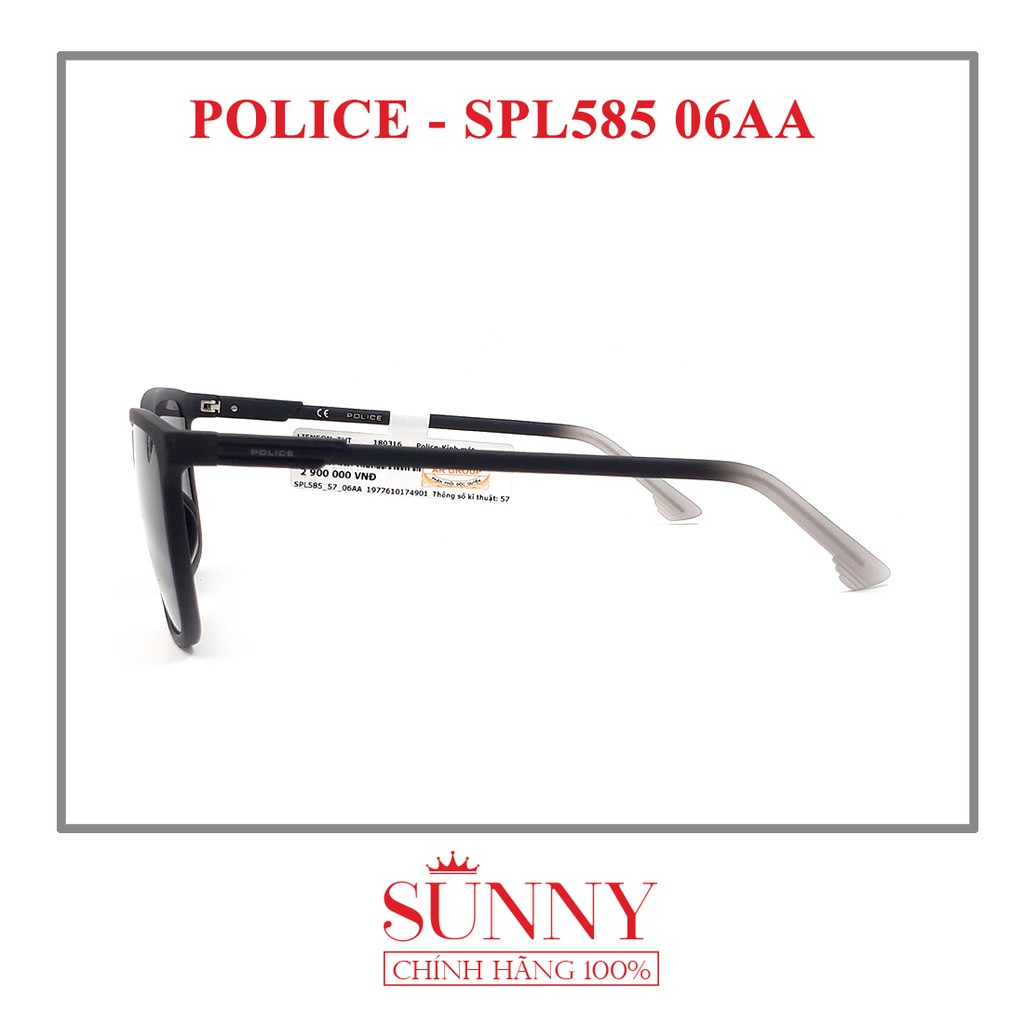 Kính mát thời trang Police SPL585 nhiều màu, thiết kế dễ đeo bảo vệ mắt