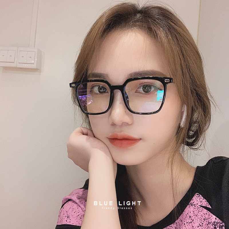 Kính Giả Cận, Gọng Kính Cận Nam Nữ Mắt Vuông To Gọng Đen Càng Kim Loại Không Độ Hàn Quốc - BLUE LIGHT SHOP | BigBuy360 - bigbuy360.vn