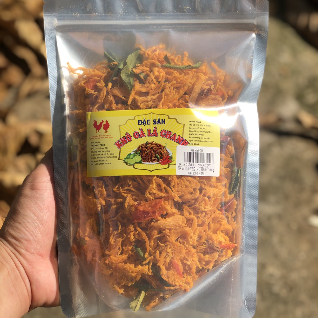 250g Khô gà lá chanh làm từ 100% ức gà và các gia vị tẩm ướp Thịt Gà xé cay ĂN VẶT IMINT FOOD | BigBuy360 - bigbuy360.vn