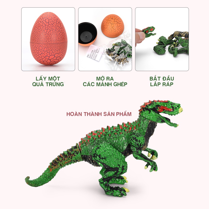 Khủng long đồ chơi lắp ráp trứng mô hình khủng long nhiều chi tiết cho bé DC17 KIDS GARDEN