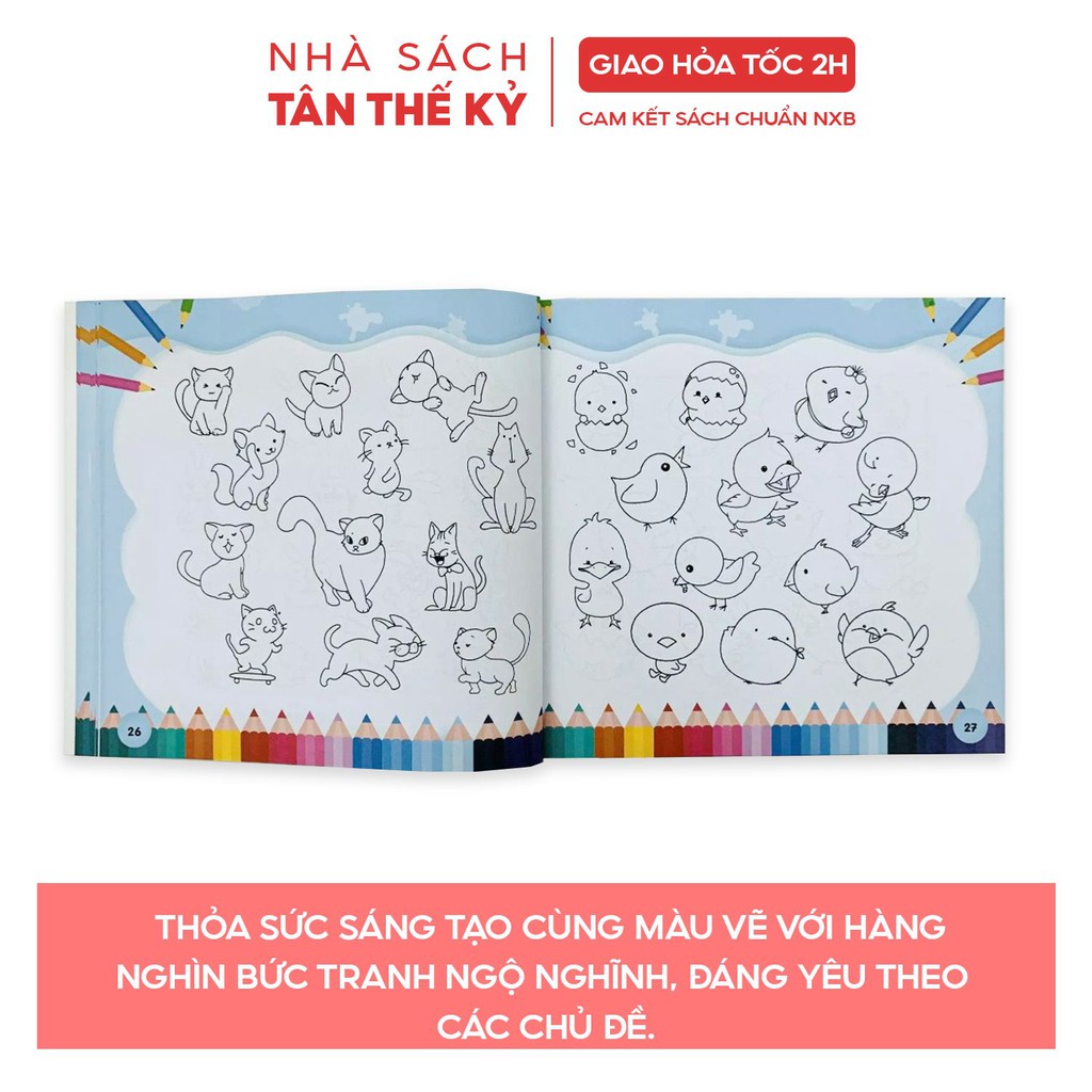 Sách - Bé tô màu 9999 sáng tạo 2-6 tuổi song ngữ anh việt