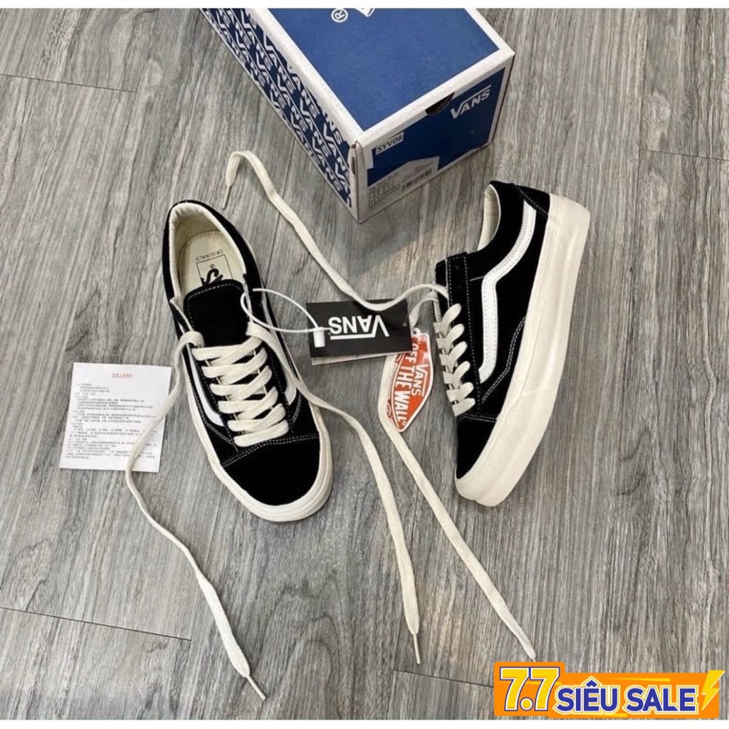 GIÀY 𝐕𝐀𝐍𝐒 VAULT OLD SKOOL MÀU ĐEN ⚡Full box bill⚡ Giày thể thao nam nữ 2021