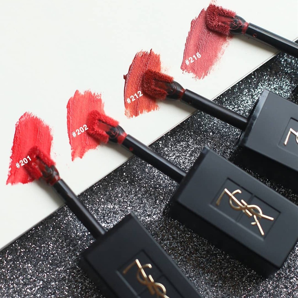 Son môi YSL màu đen nhám mới 2020 màu son kem lì 205/206/208/210/211/212/216 | BigBuy360 - bigbuy360.vn