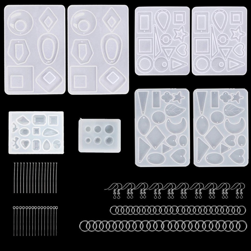 Sa Khuôn Silicon Làm Bông Tai DIY Đa Năng Dễ Tháo Gỡ Không Cặp Làm Bằng Resin Epoxy Craf