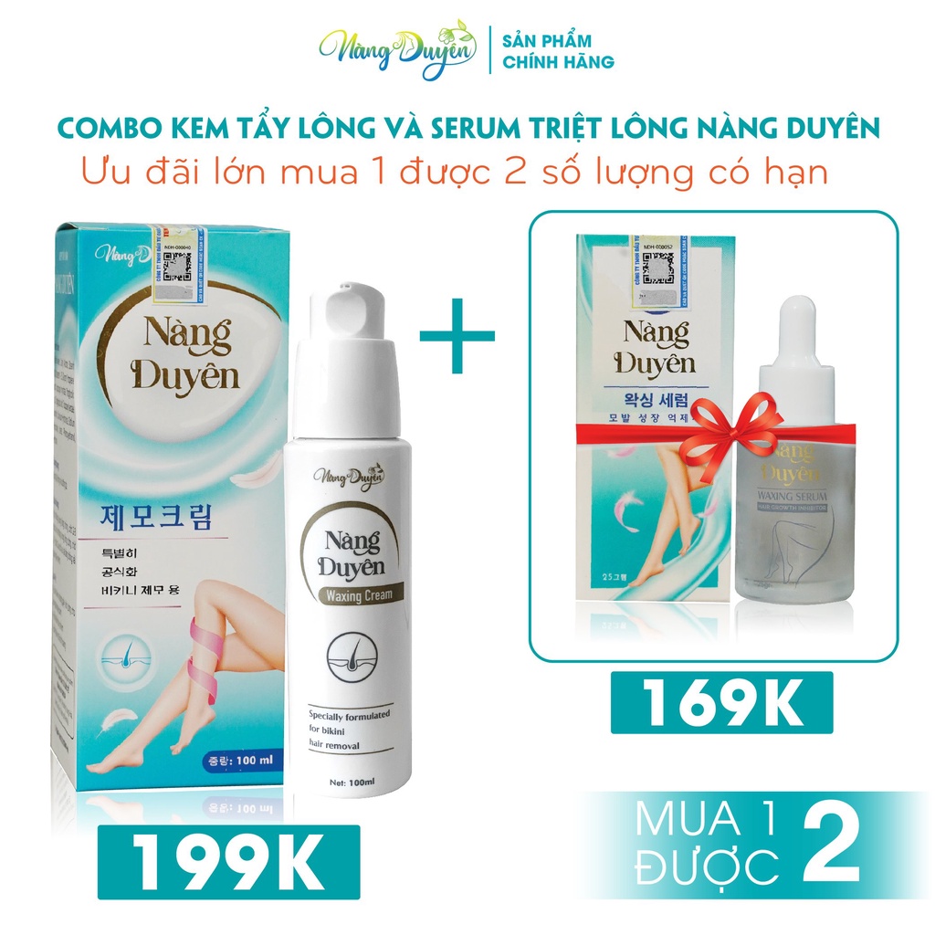 Kem Tẩy Lông Vùng Kín Nàng Duyên Chính Hãng, 100% Thiên Nhiên An Toàn- Cấp Ẩm, Tặng 1 Serum Triệt Lông Vĩnh Viễn