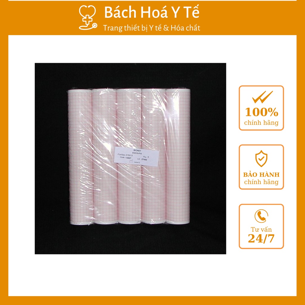 Giấy điện tim 12 cần ECG RED OUT ROLL 210mm x 25mm x 16mm