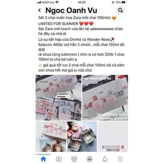 sét nước hoa Zara và áo