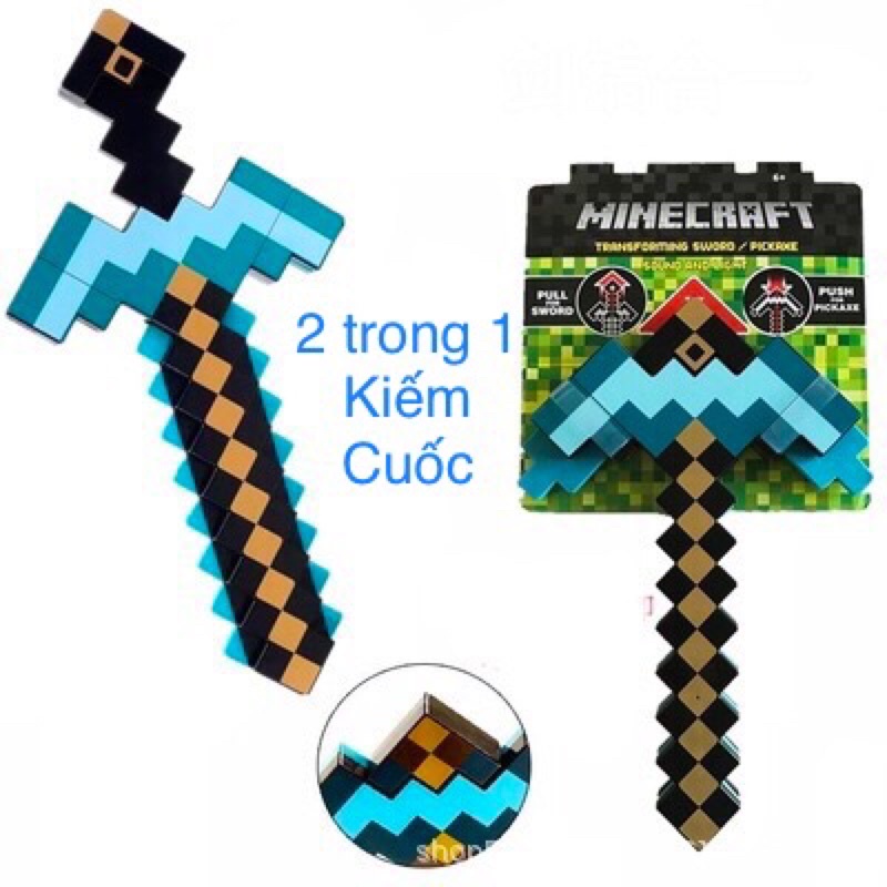 Kiếm Kim Cương Minecraft Diamond Biến Hình 2in1 (có đèn và âm thanh)