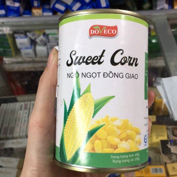 Hàng có sẵn Ngô ngọt nguyên hạt Đồng Giao Doveco 450g - Đặc sản Ninh Bình