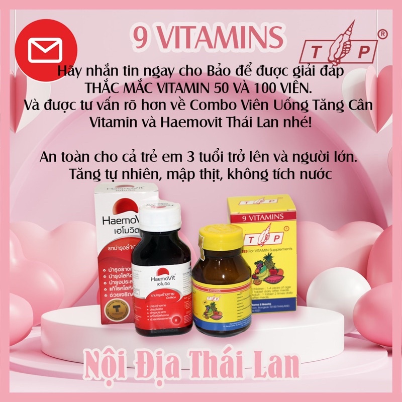 Bộ Combo Vitamin Uống Tăng Cân 150 Viên - Ăn Ngon, Ngủ Ngon, Mập Thịt, Không Tích Nước Cho Trẻ Em Và Người Lớn