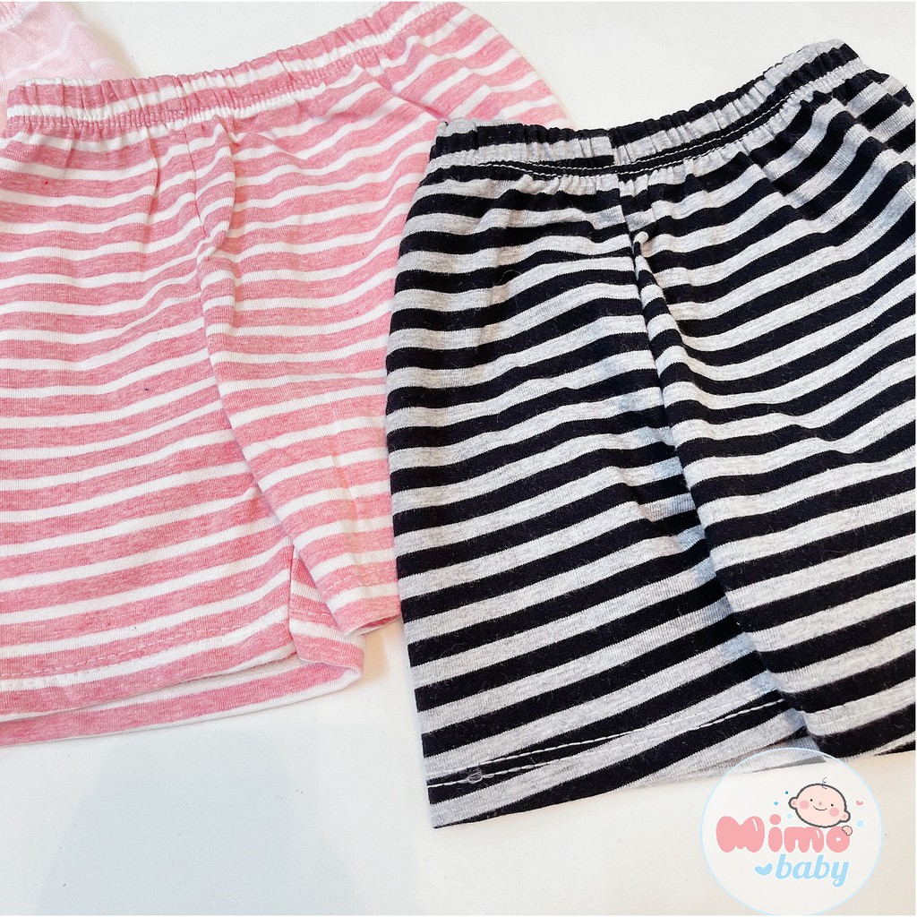 Quần chục đùi cotton kẻ Mimo Baby cho bé