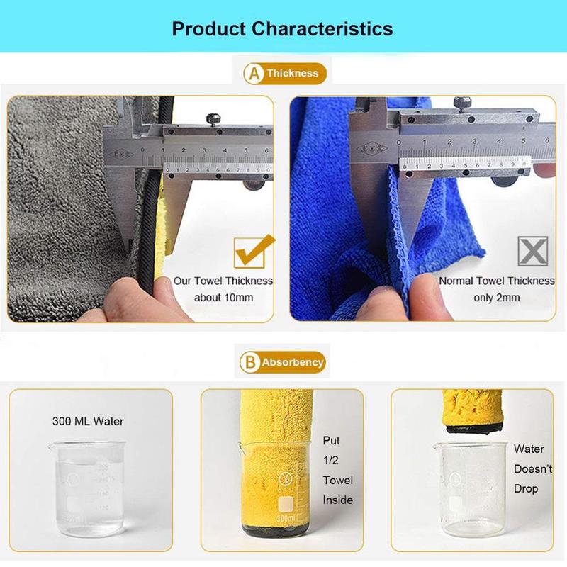 MICROFIBER Khăn Vi Sợi Vệ Sinh Xe Ô Tô Tiện Lợi