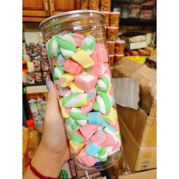 🌺🌺 KẸO BÔNG GÒN MARSHMALLOW 🌺🌺 Lon pet 250gr 🌺 Giảm 10-50%