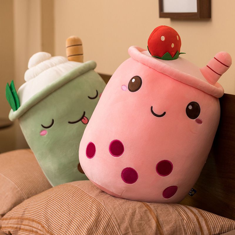 12-25cm bubble tea plush toy stuffed milk tea doll boba fruit tea cup pillow cushion kids toys birthday gift