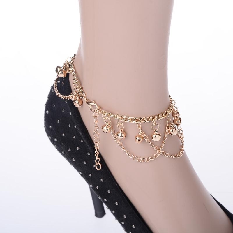 Lắc chân tua rua quyến rũ mạ vàng thời trang nữ tùy chỉnh kích cỡ thích hợp đi biển