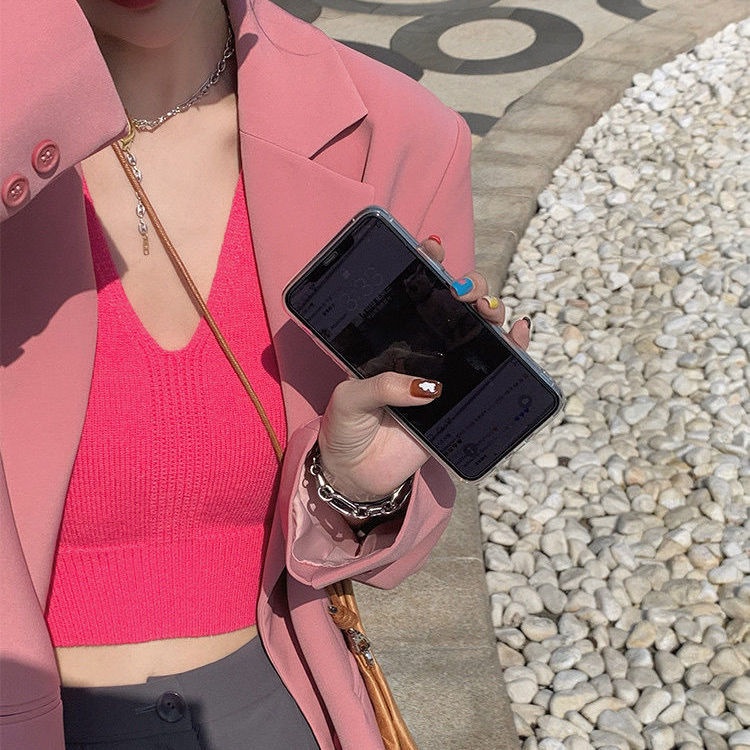 Áo kiểu COZOKC không tay hở lưng đơn giản quyến rũ cho nữ